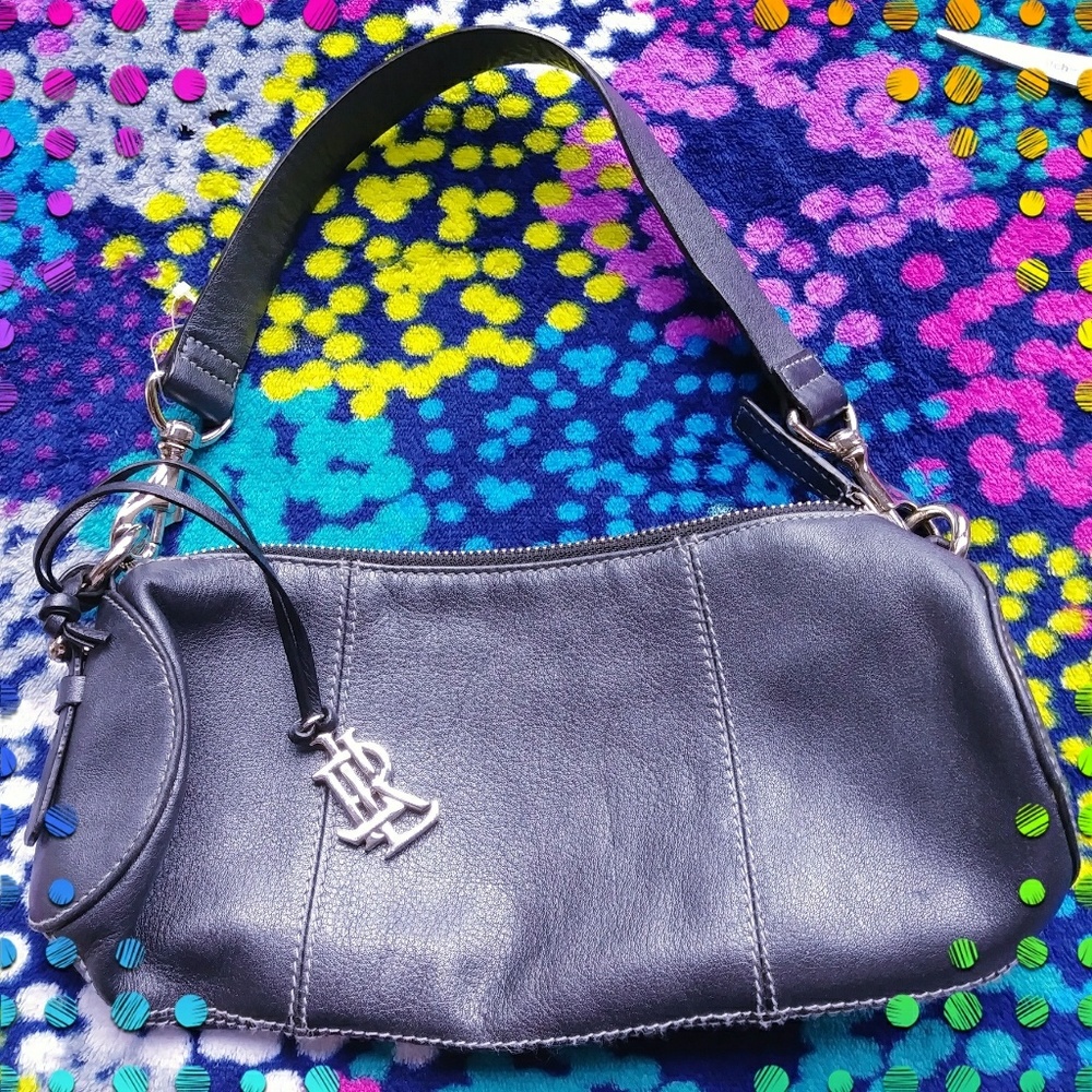 Ralph Lauren metallic leather baguette